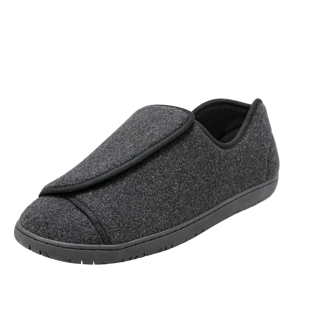 Doctor 2 Black Wool Men's Slipper