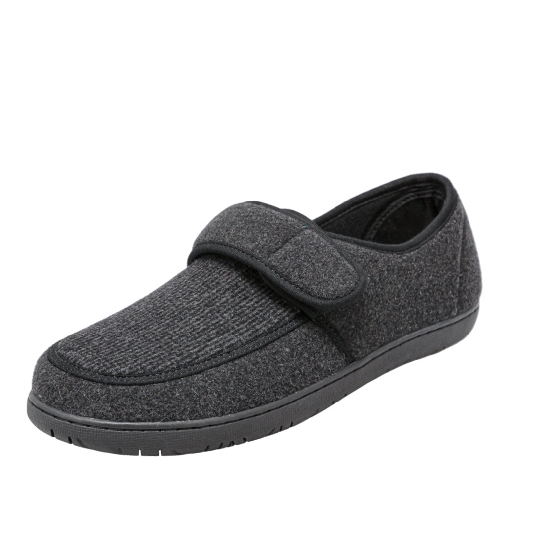 Pantoufle Morgan 2 en laine noire pour hommes