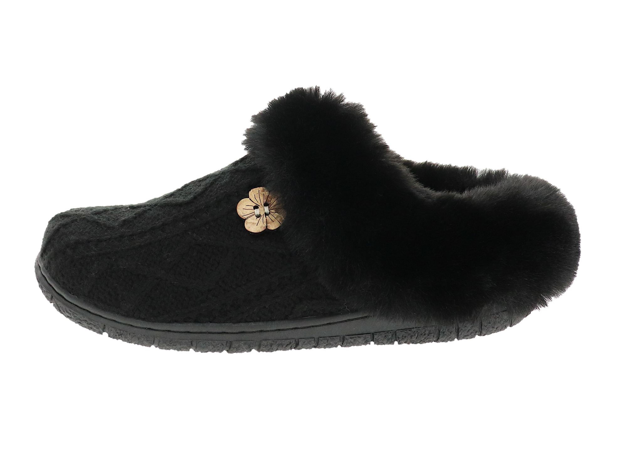 Loom Black Knit Women's Slipper