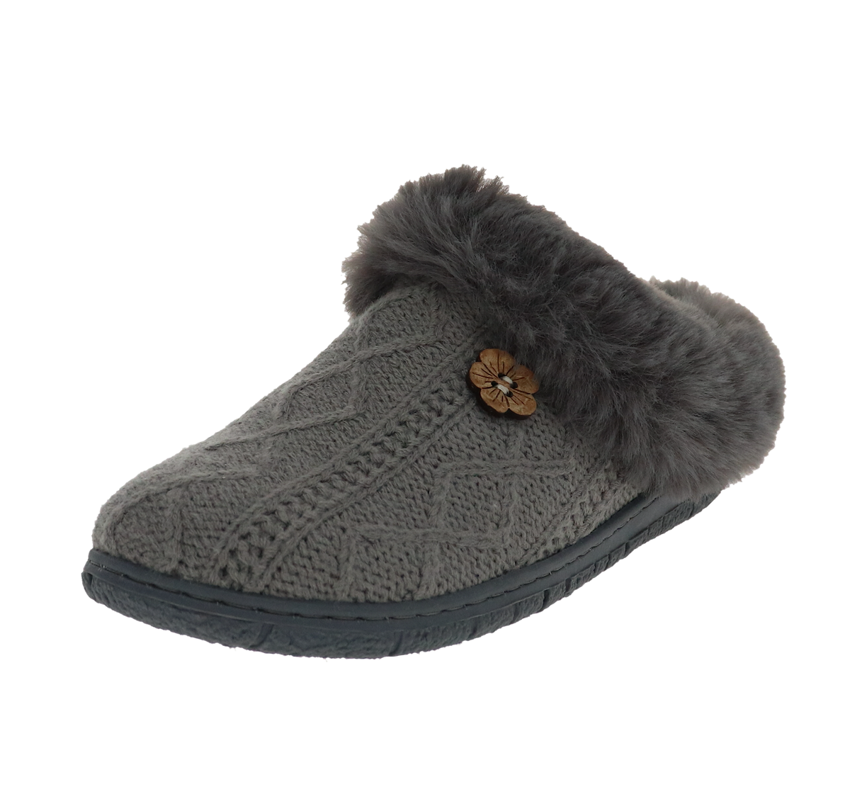 Loom Grey Knit Women's Slipper Foamtreads