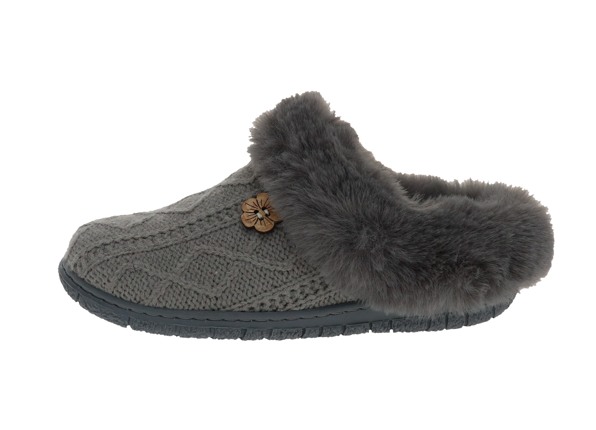 Loom Grey Knit Women's Slipper