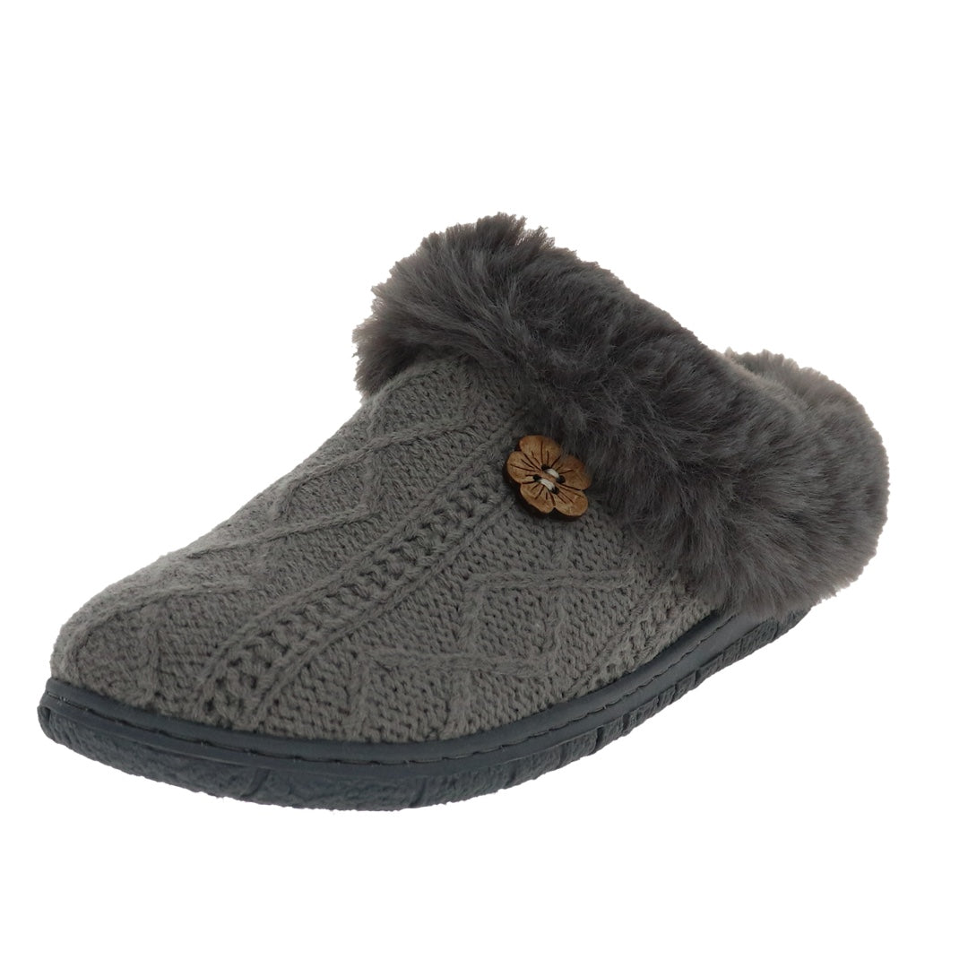 Loom Grey Knit Women's Slipper