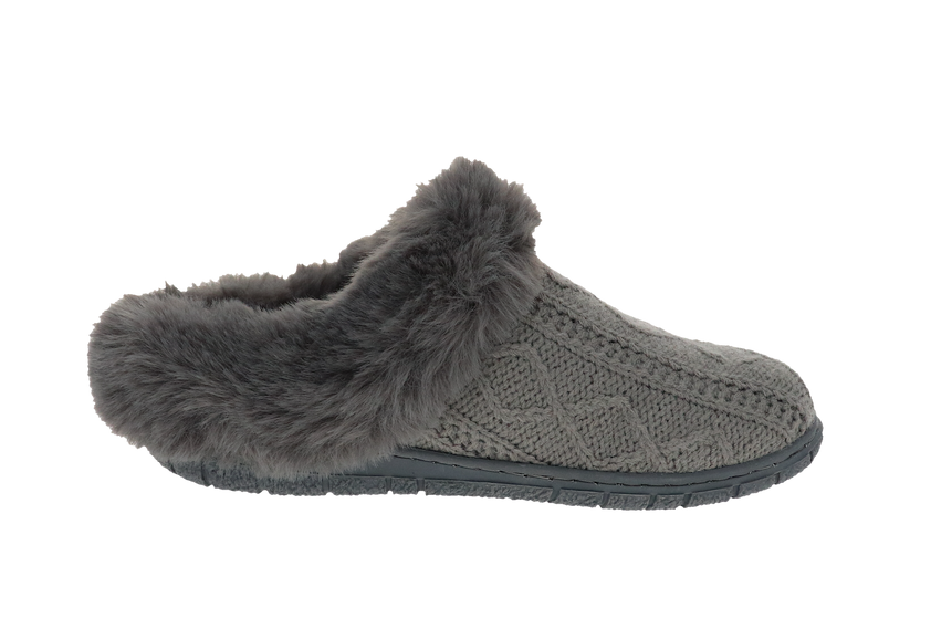 Loom Grey Knit Women's Slipper Foamtreads