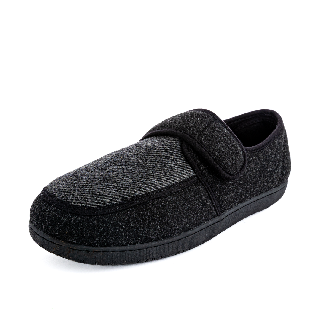   Morgan 2 Black Wool Men's Slipper  