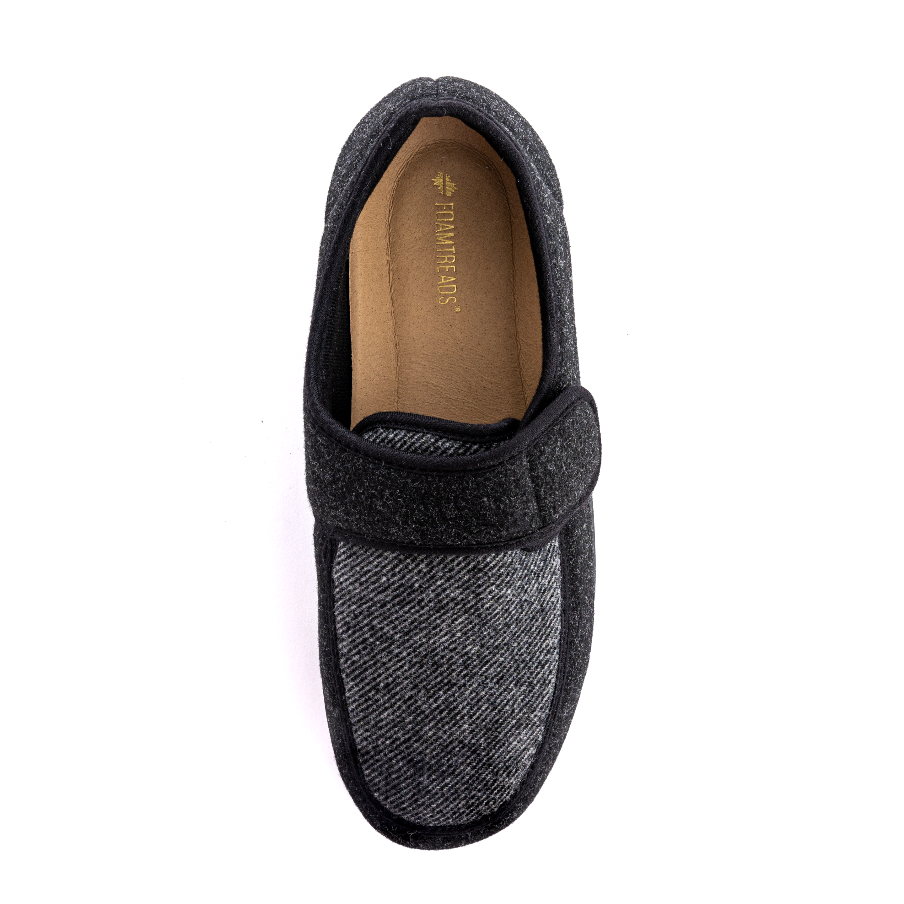 Pantoufle Morgan 2 en laine noire pour hommes