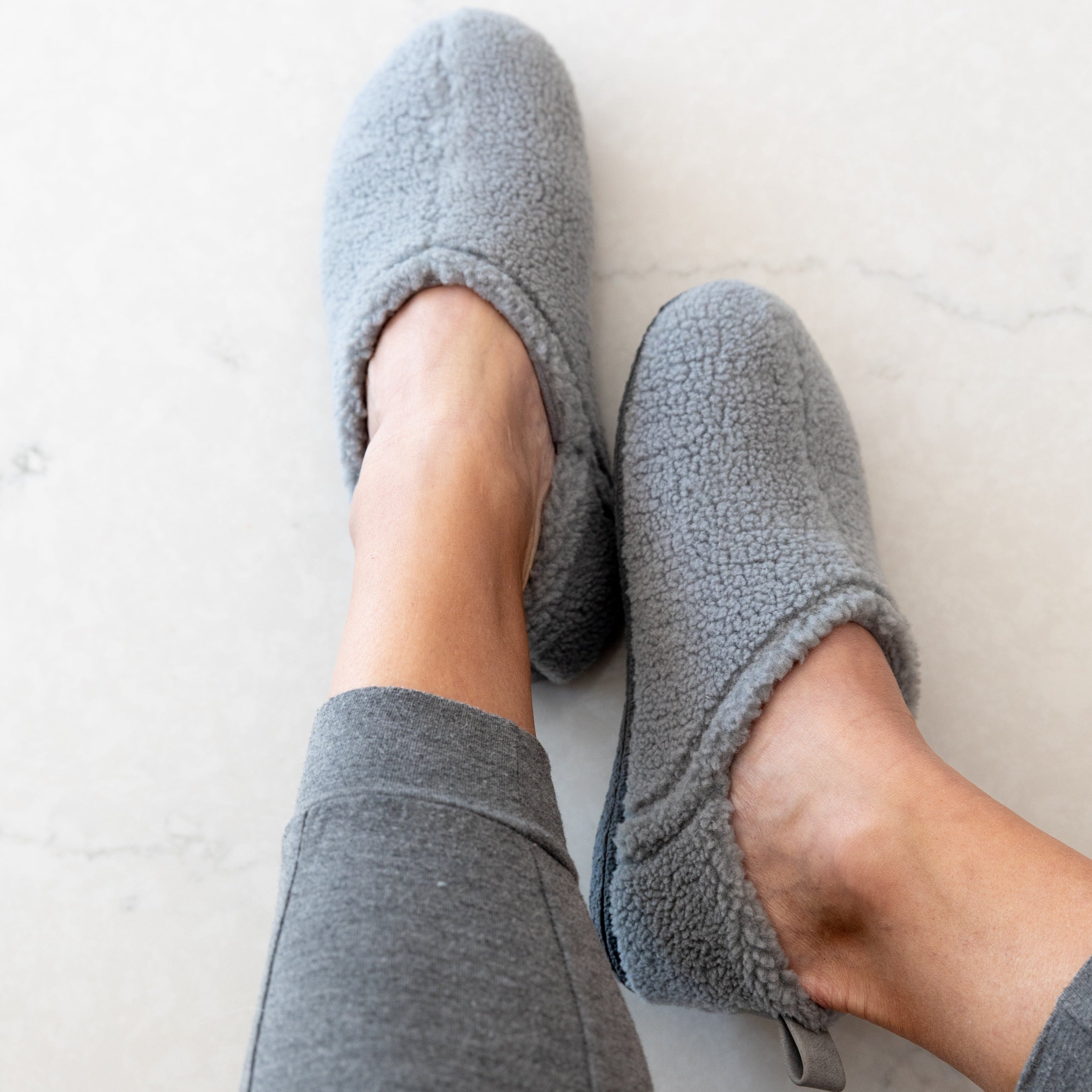 Plush Grey Women's Slipper – Foamtreads