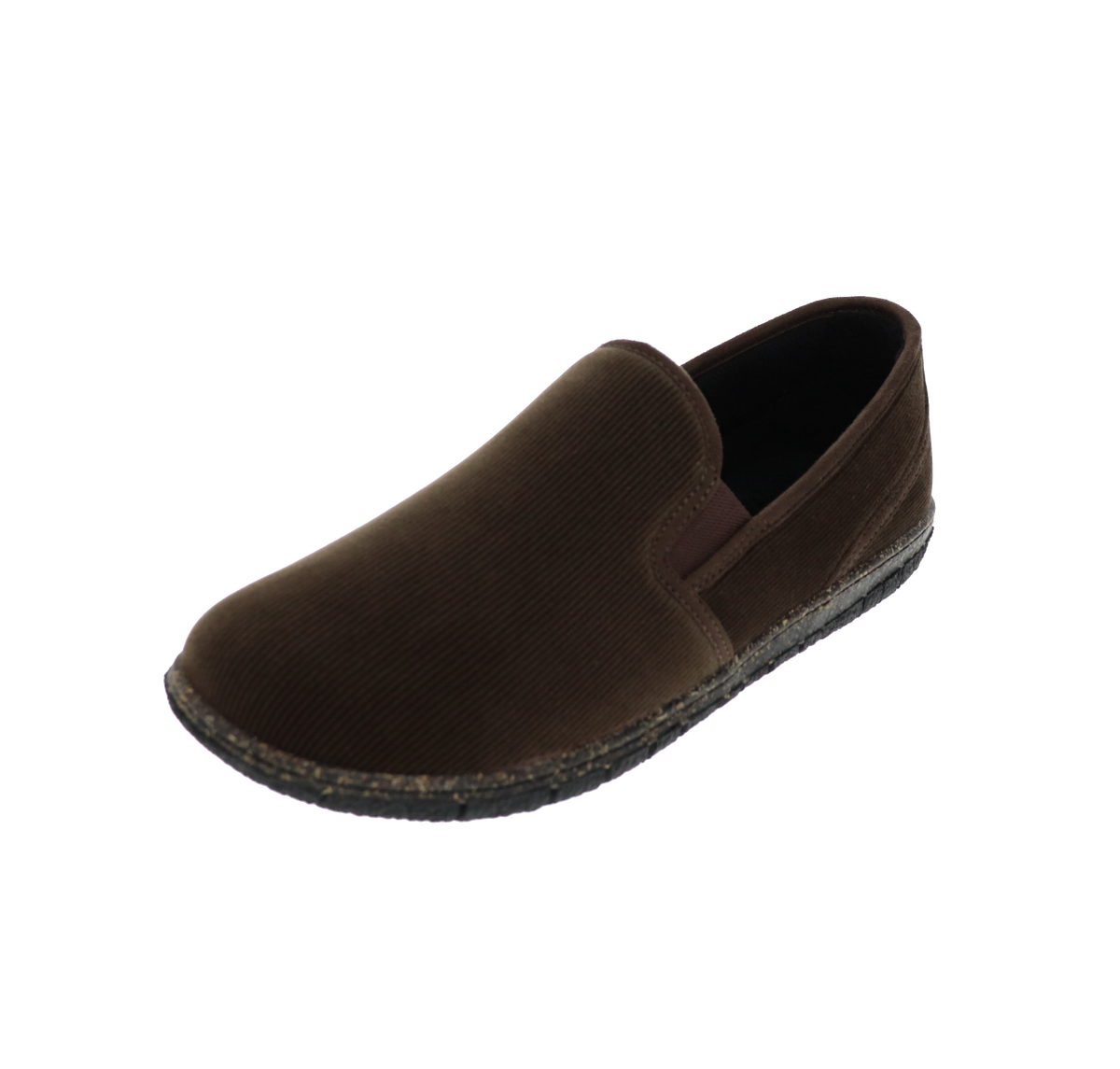 Men's Dark Brown Closed-Back Slippers - Foamtreads